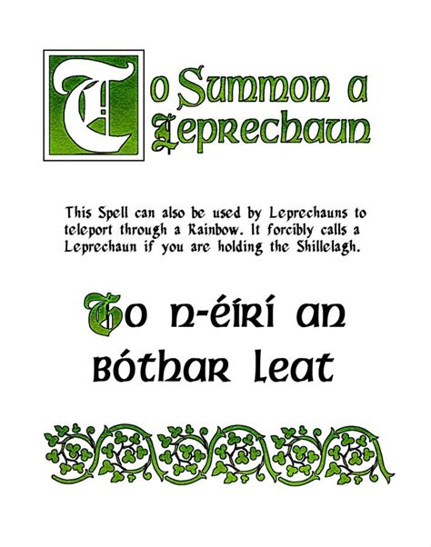 Leprechaun spell staff